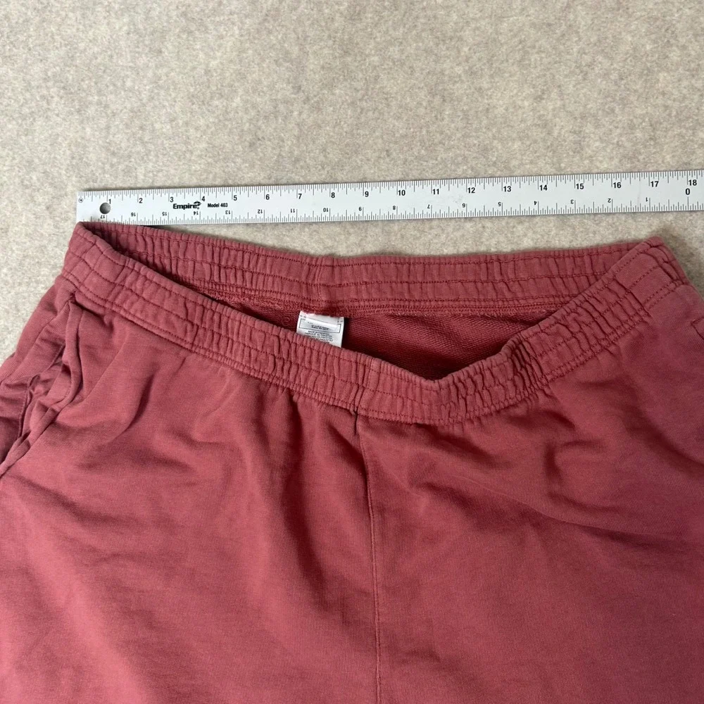 Reebok Sweatpants Men 1X Maroon Red Fleece Crop Side Slit Athletic
